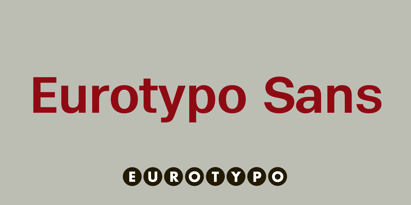 Eurotypo Sans Font